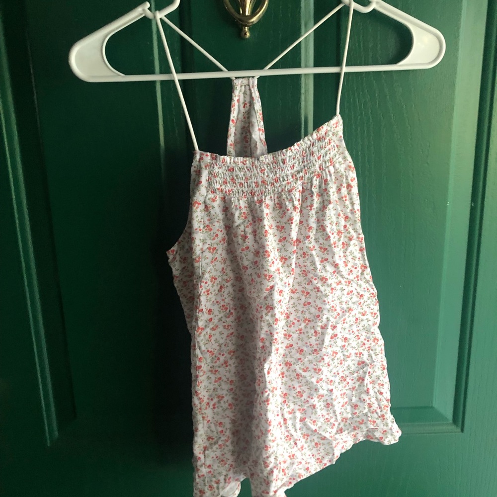 Floral racerback tank top
